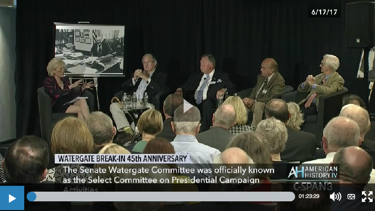 Screenshot of C-SPAN Watergate video clip